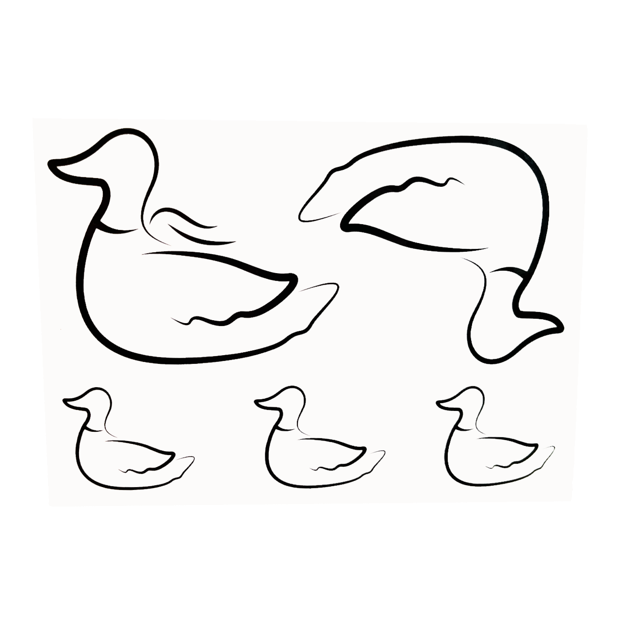 How To Draw A Duck Family 